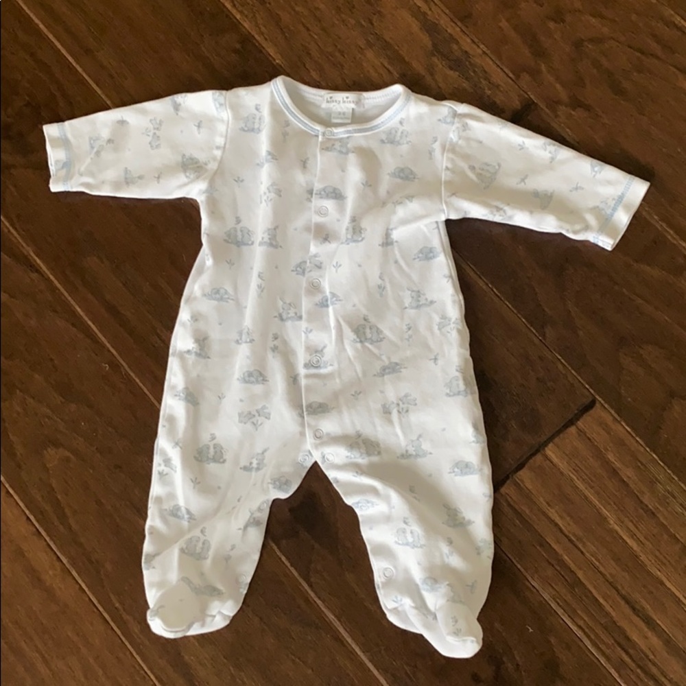 Kissy Kissy Blue Bunny Footie Sleeper